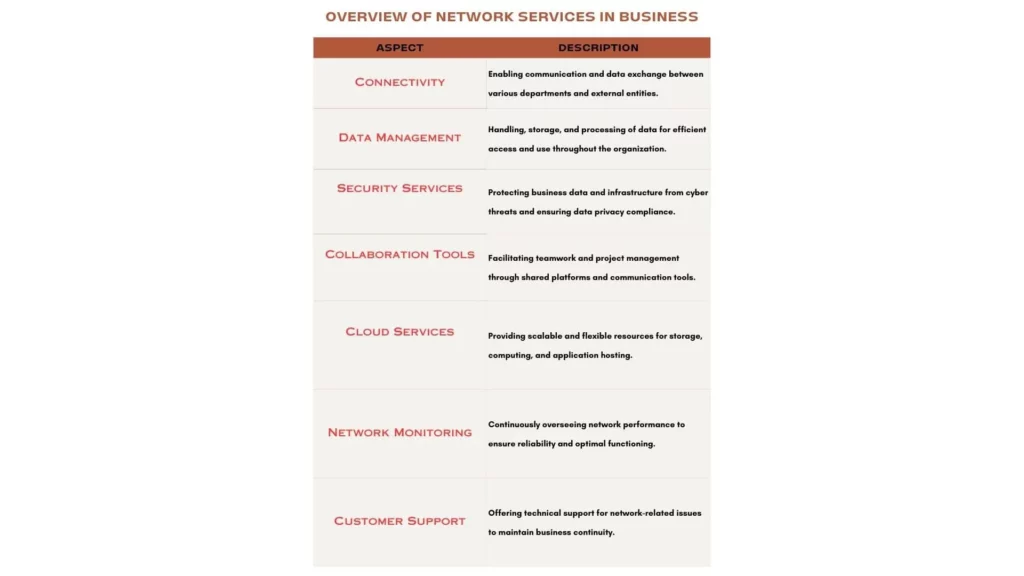overview of network services in business